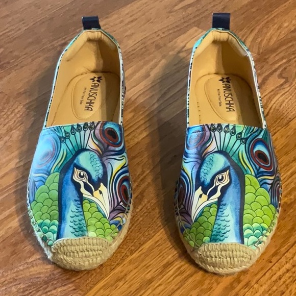 Anuschka Art For Your Sole Anika Printed Leather Espadrille Loafer - Picture 2 of 5